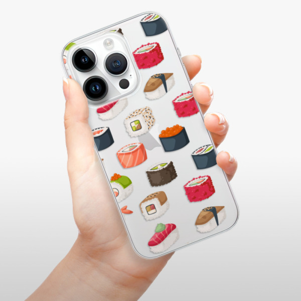 Odolné silikónové puzdro iSaprio - Sushi Pattern - iPhone 15 Pro