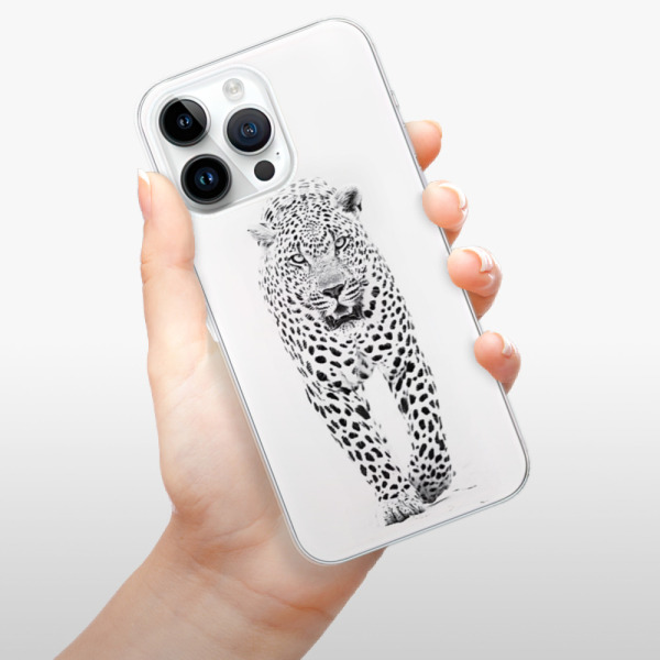 Odolné silikónové puzdro iSaprio - White Jaguar - iPhone 15 Pro Max