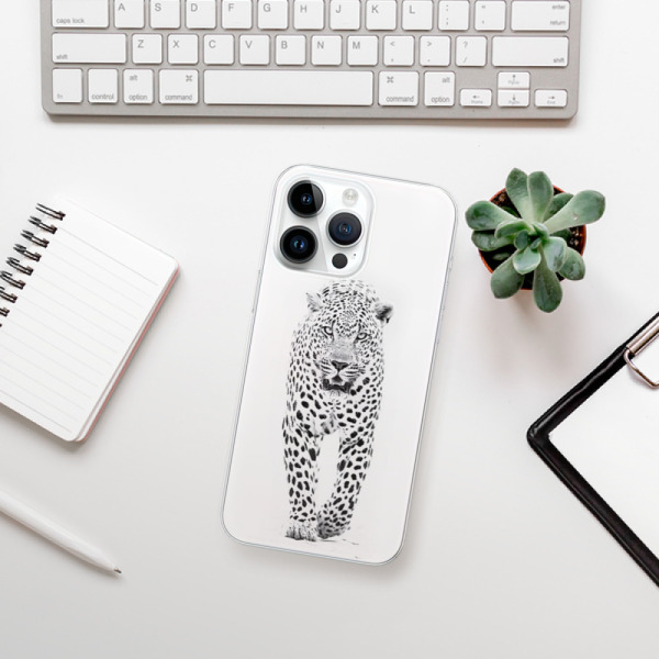 Odolné silikónové puzdro iSaprio - White Jaguar - iPhone 15 Pro Max