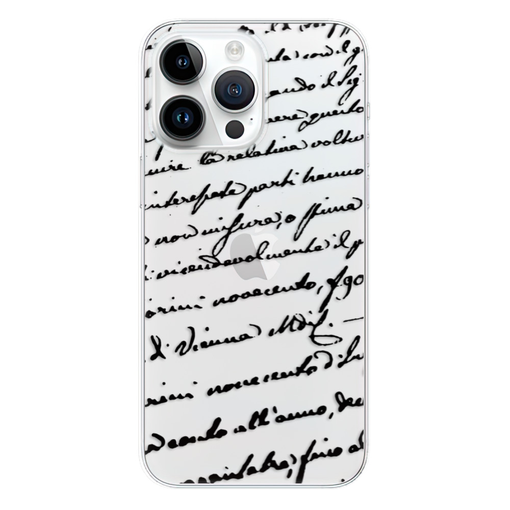 Odolné silikónové puzdro iSaprio - Handwriting 01 - black - iPhone 15 Pro Max