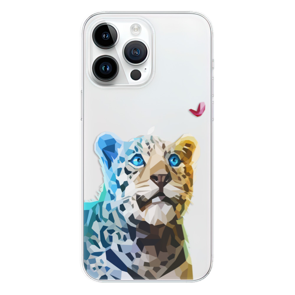 Odolné silikónové puzdro iSaprio - Leopard With Butterfly - iPhone 15 Pro Max