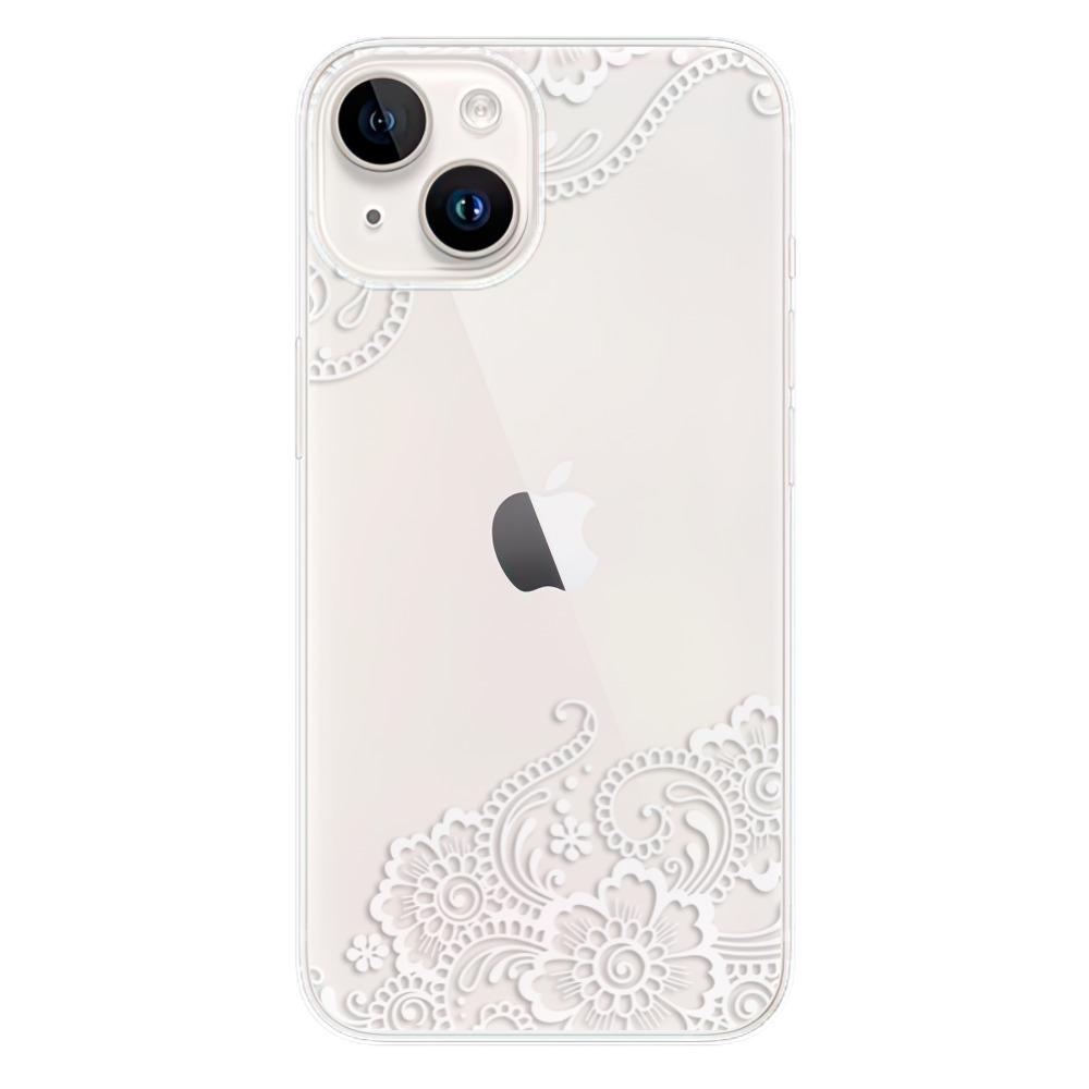 Odolné silikónové puzdro iSaprio - White Lace 02 - iPhone 15 Plus