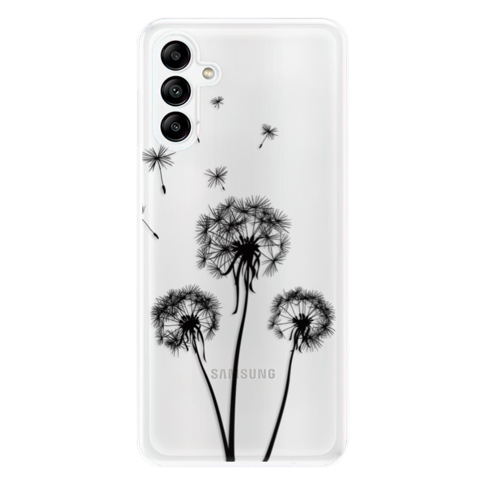 Odolné silikónové puzdro iSaprio - Three Dandelions - black - Samsung Galaxy A04s