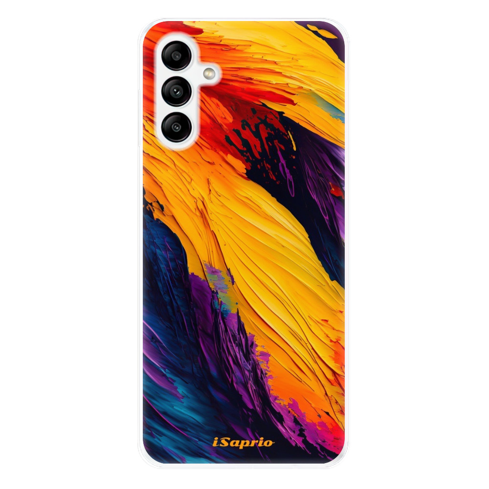 Odolné silikónové puzdro iSaprio - Orange Paint - Samsung Galaxy A04s