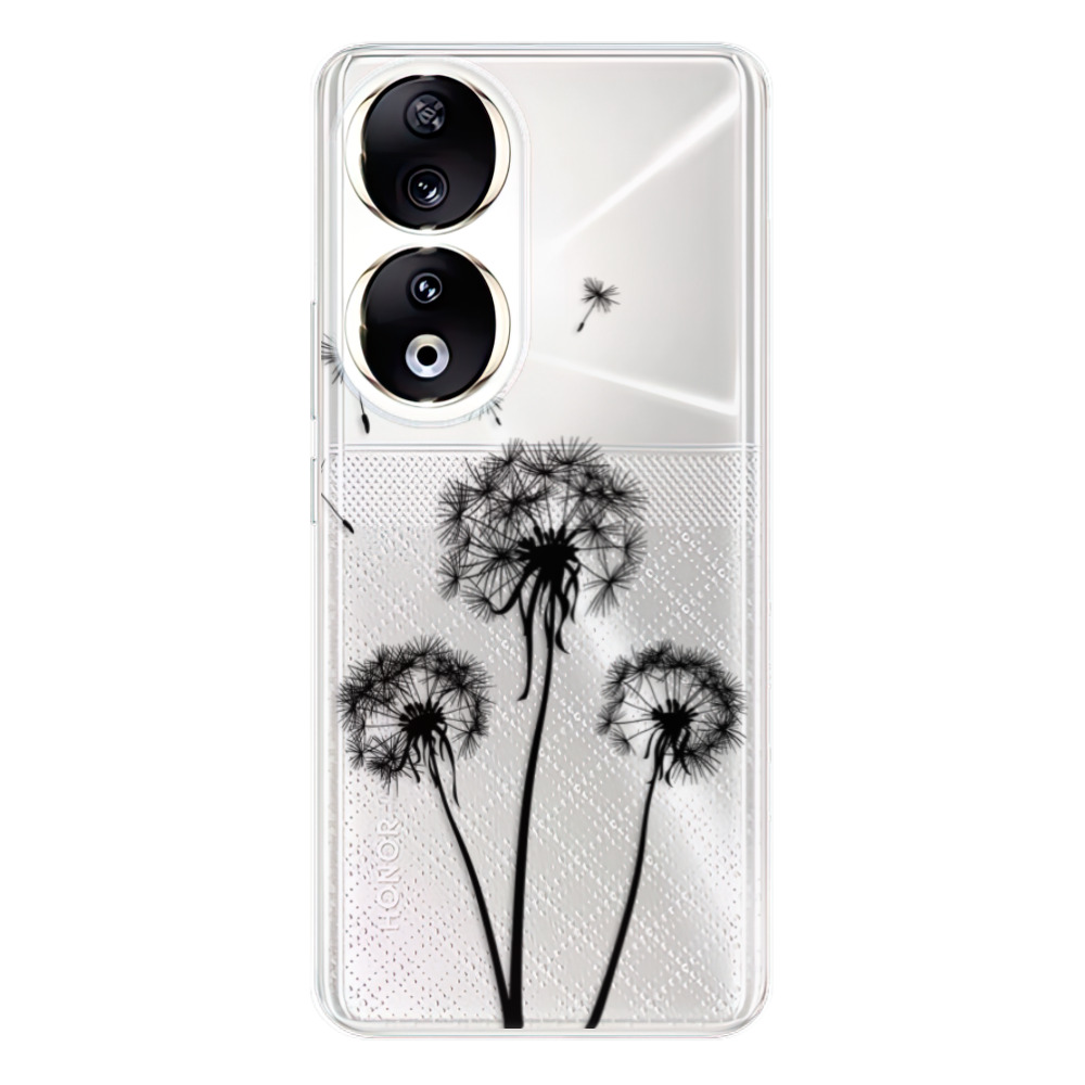 Odolné silikónové puzdro iSaprio - Three Dandelions - black - Honor 90 5G