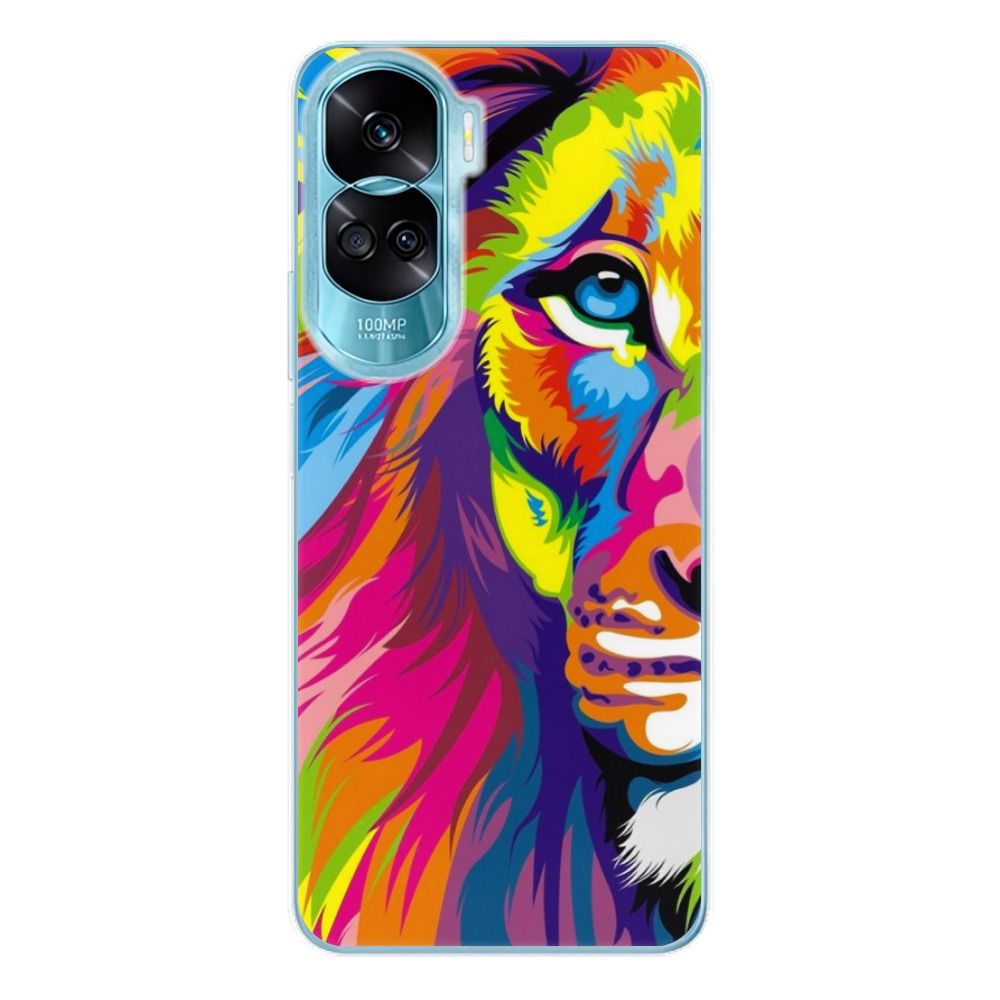 Odolné silikónové puzdro iSaprio - Rainbow Lion - Honor 90 Lite 5G