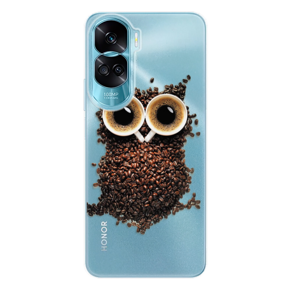 Odolné silikónové puzdro iSaprio - Owl And Coffee - Honor 90 Lite 5G