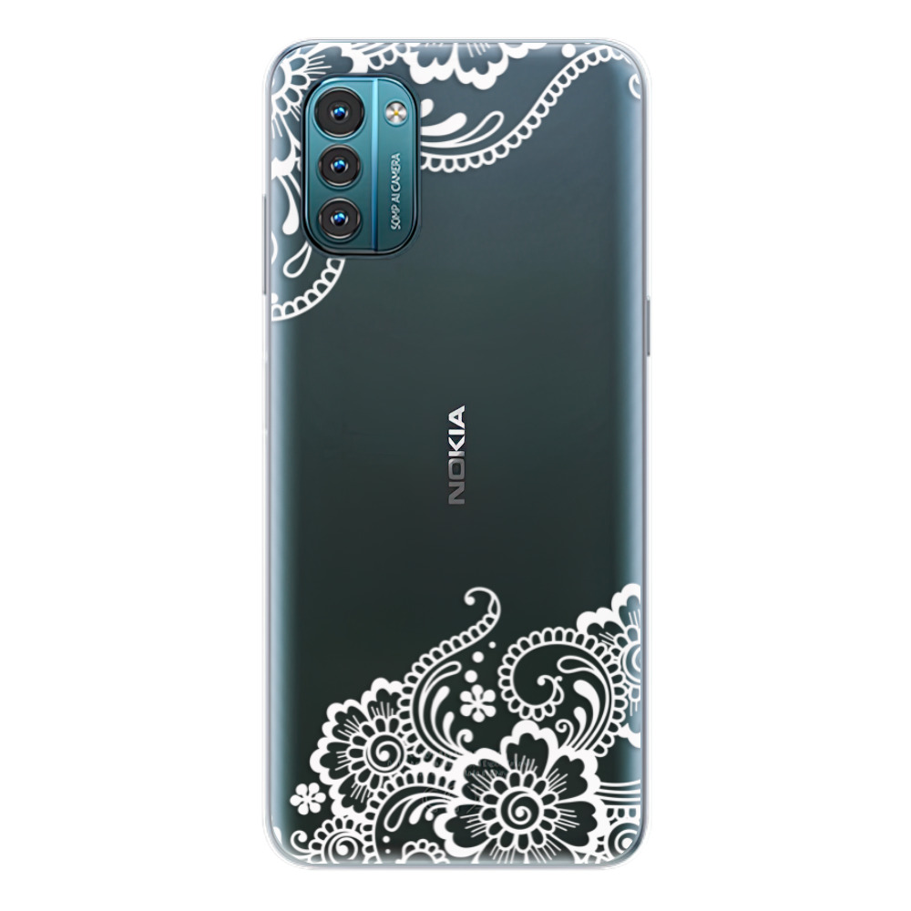 Odolné silikónové puzdro iSaprio - White Lace 02 - Nokia G11 / G21