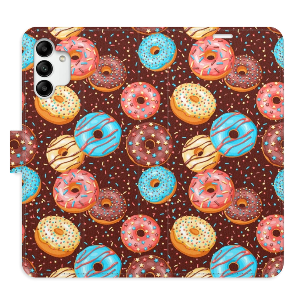 Flipové puzdro iSaprio - Donuts Pattern - Samsung Galaxy A04s