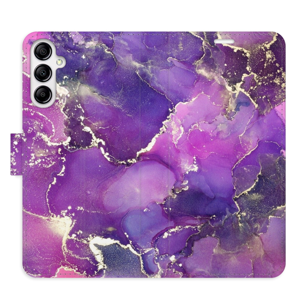 Flipové puzdro iSaprio - Purple Marble - Samsung Galaxy A14 / A14 5G