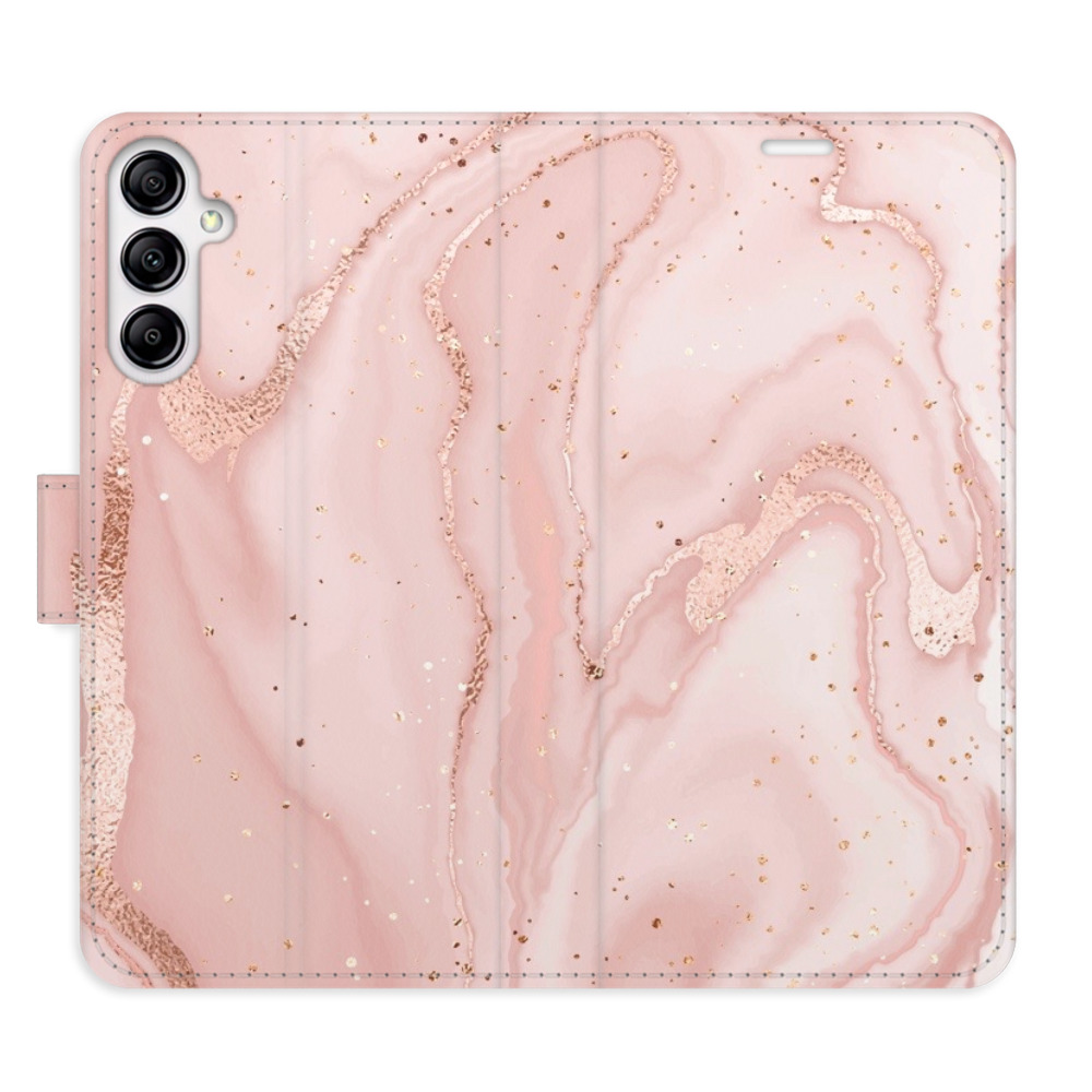 Flipové puzdro iSaprio - RoseGold Marble - Samsung Galaxy A14 / A14 5G