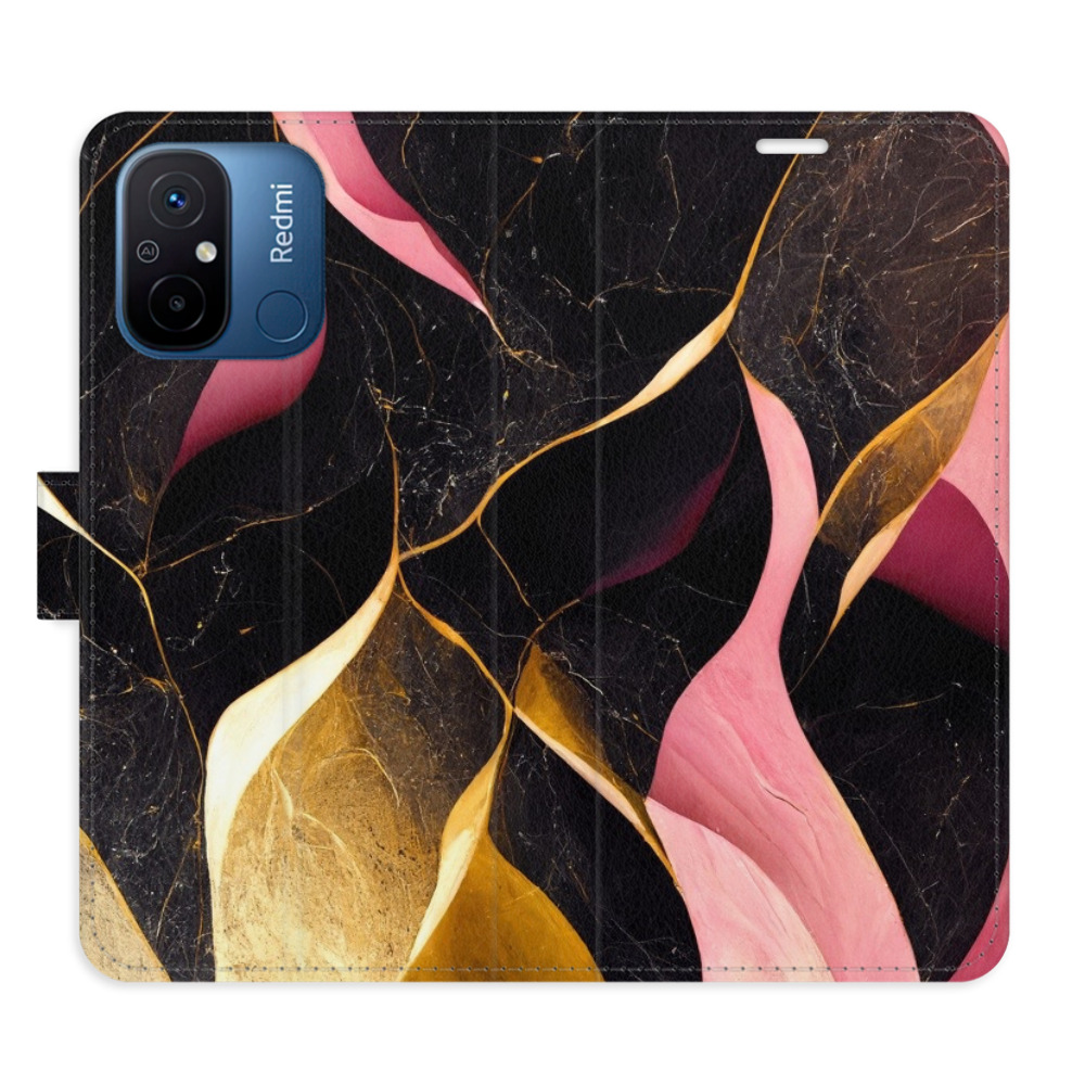 Flipové puzdro iSaprio - Gold Pink Marble 02 - Xiaomi Redmi 12C