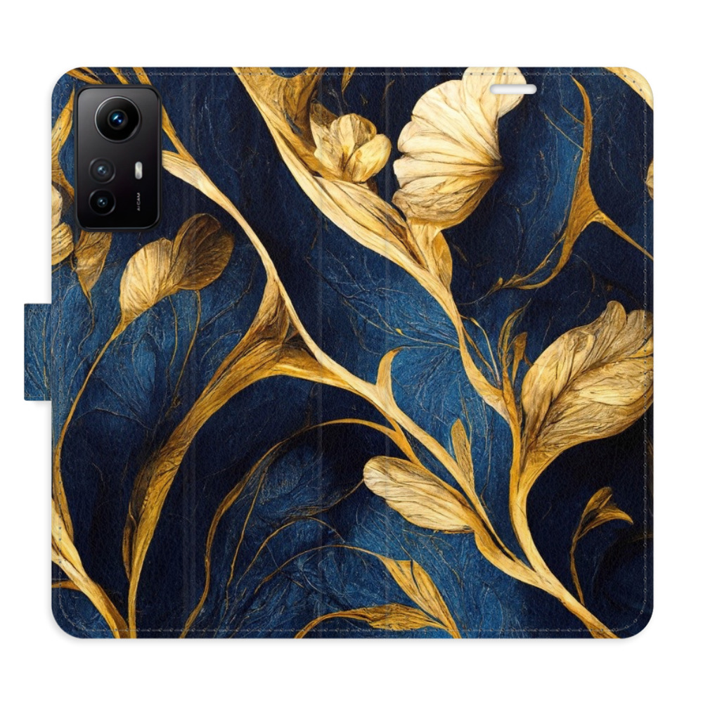 Flipové puzdro iSaprio - GoldBlue - Xiaomi Redmi Note 12S