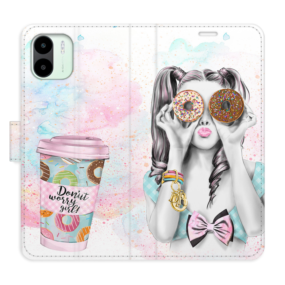 Flipové puzdro iSaprio - Donut Worry Girl - Xiaomi Redmi A1 / A2