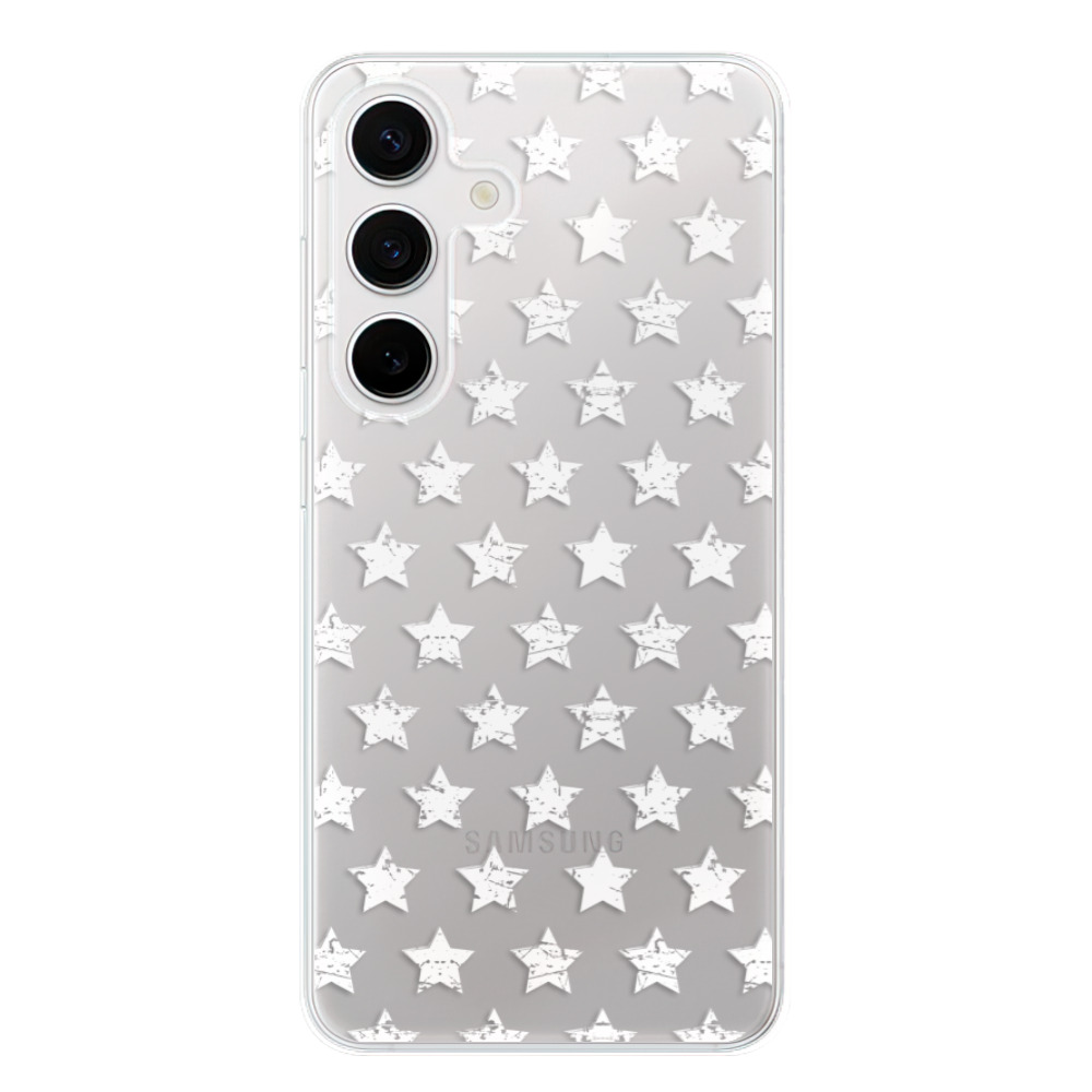 Odolné silikónové puzdro iSaprio - Stars Pattern - white - Samsung Galaxy S24