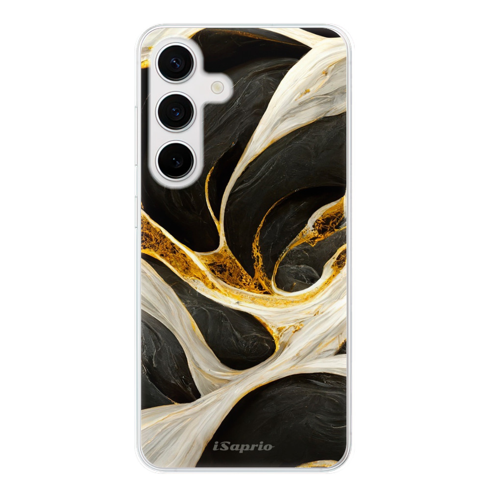 Odolné silikónové puzdro iSaprio - Black and Gold - Samsung Galaxy S24