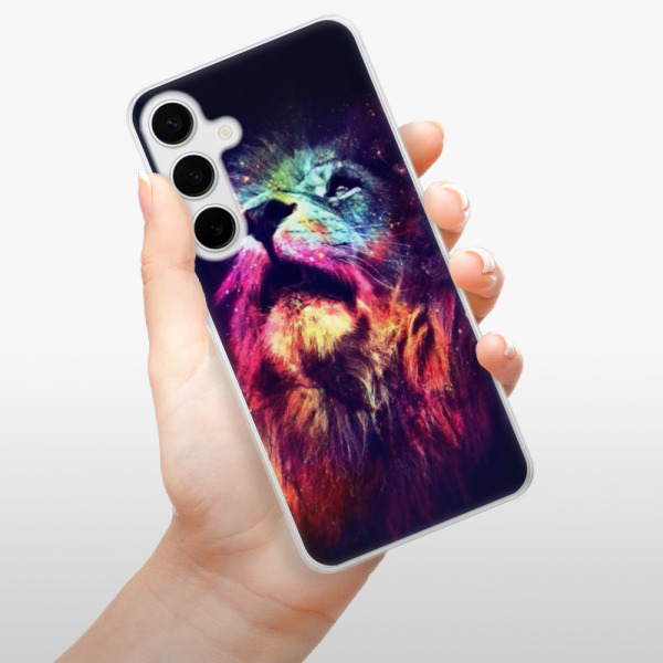 Odolné silikónové puzdro iSaprio - Lion in Colors - Samsung Galaxy S24+