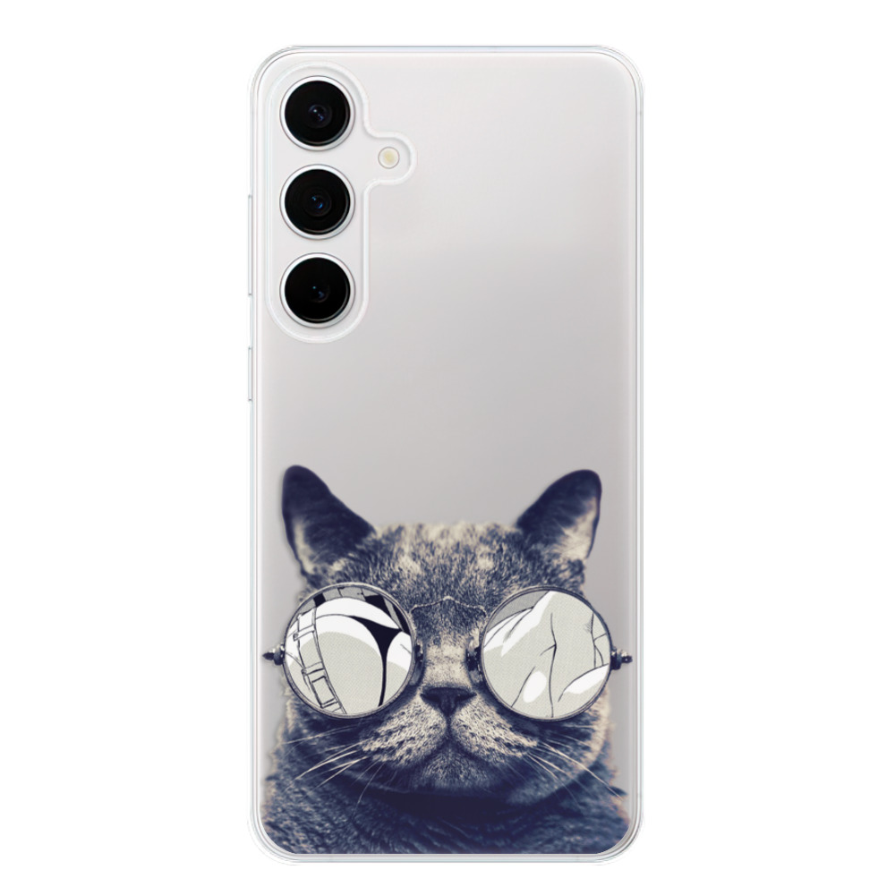 Odolné silikónové puzdro iSaprio - Crazy Cat 01 - Samsung Galaxy S24+