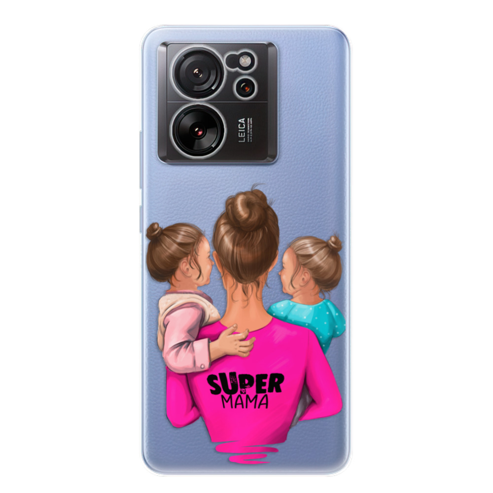 Odolné silikónové puzdro iSaprio - Super Mama - Two Girls - Xiaomi 13T / 13T Pro