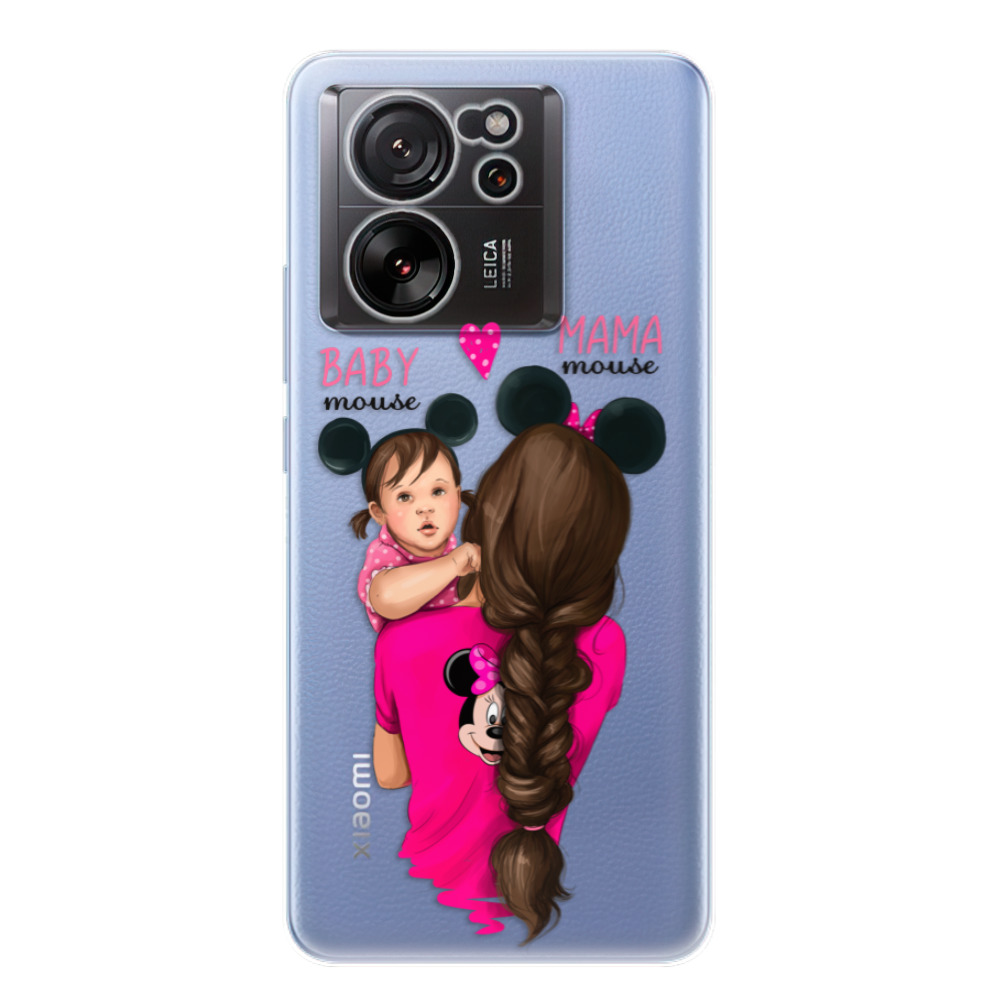 Odolné silikónové puzdro iSaprio - Mama Mouse Brunette and Girl - Xiaomi 13T / 13T Pro