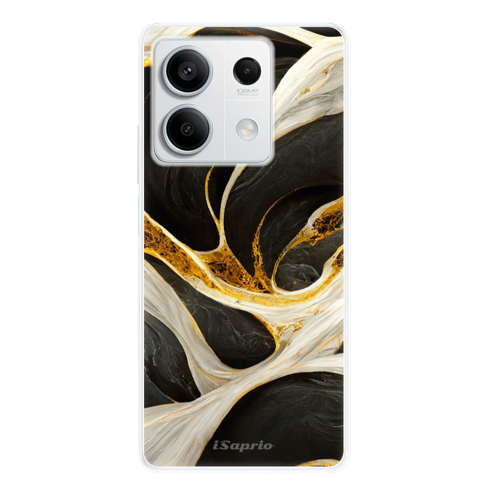 Odolné silikónové puzdro iSaprio - Black and Gold - Xiaomi Redmi Note 13 5G