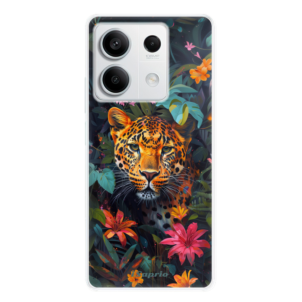 Odolné silikónové puzdro iSaprio - Flower Jaguar - Xiaomi Redmi Note 13 5G