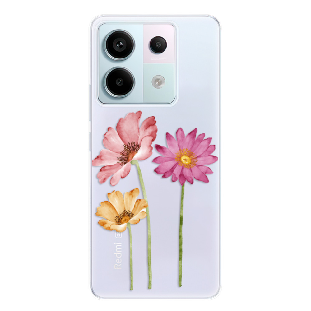 Odolné silikónové puzdro iSaprio - Three Flowers - Xiaomi Redmi Note 13 Pro 5G / Poco X6 5G