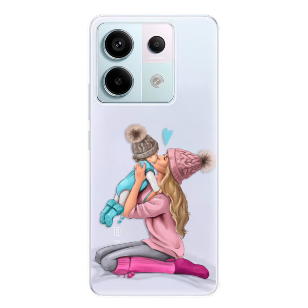 Odolné silikónové puzdro iSaprio - Kissing Mom - Blond and Boy - Xiaomi Redmi Note 13 Pro 5G / Poco X6 5G