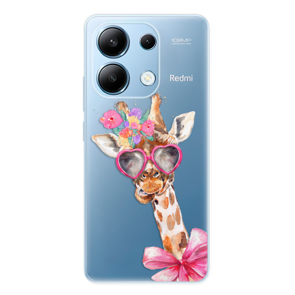 Odolné silikónové puzdro iSaprio - Lady Giraffe - Xiaomi Redmi Note 13