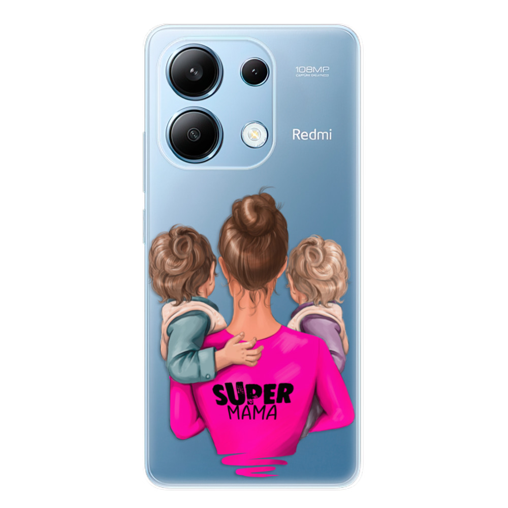 Odolné silikónové puzdro iSaprio - Super Mama - Two Boys - Xiaomi Redmi Note 13