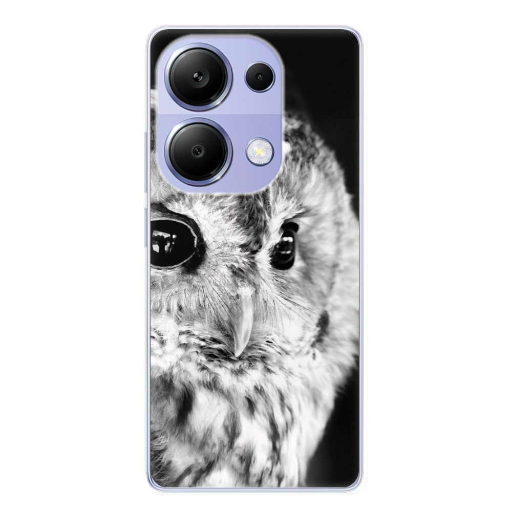 Odolné silikónové puzdro iSaprio - BW Owl - Xiaomi Redmi Note 13 Pro