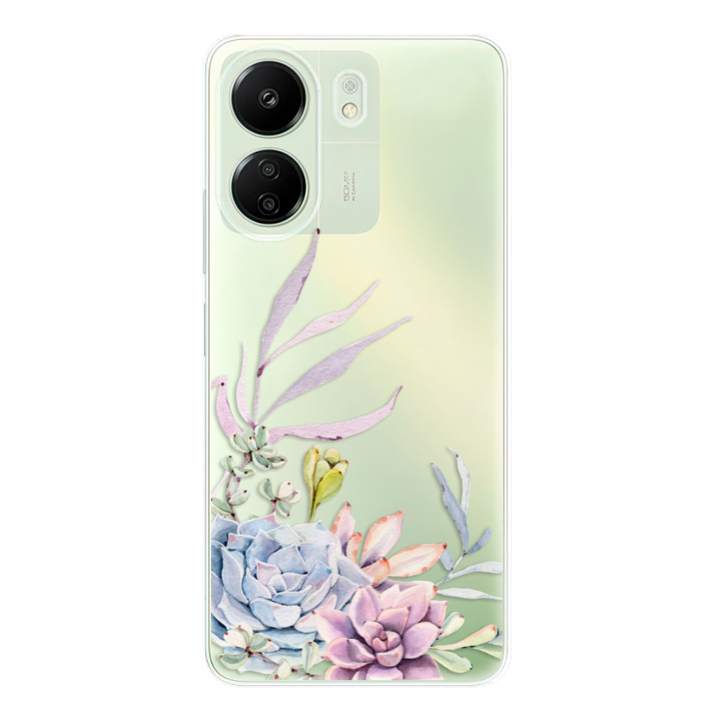 Odolné silikónové puzdro iSaprio - Succulent 01 - Xiaomi Redmi 13C