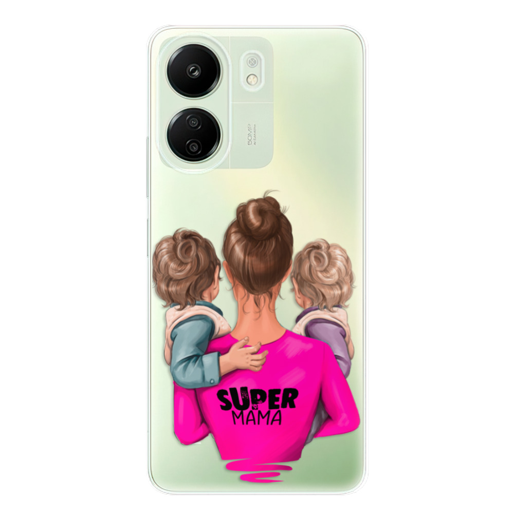 Odolné silikónové puzdro iSaprio - Super Mama - Two Boys - Xiaomi Redmi 13C