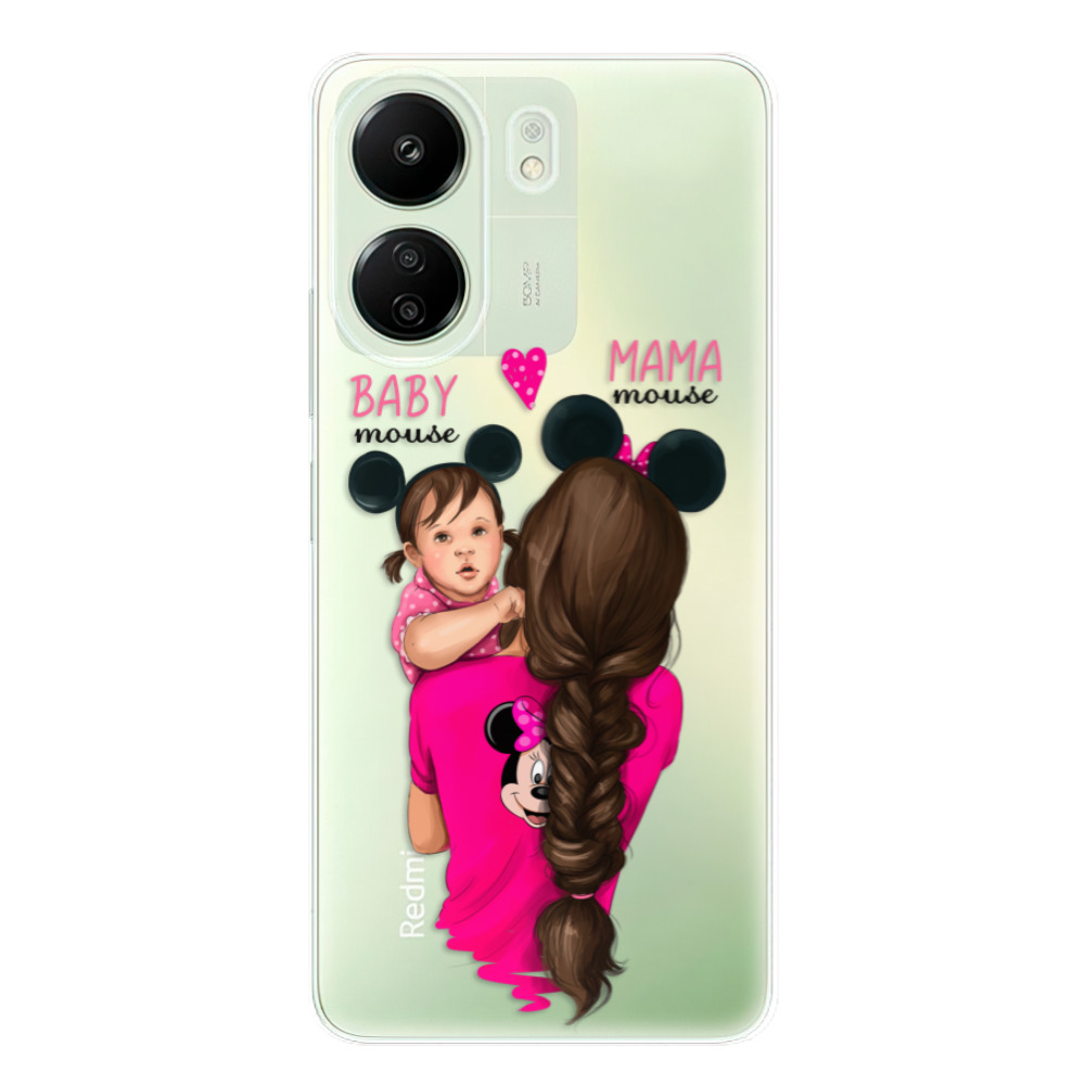 Odolné silikónové puzdro iSaprio - Mama Mouse Brunette and Girl - Xiaomi Redmi 13C