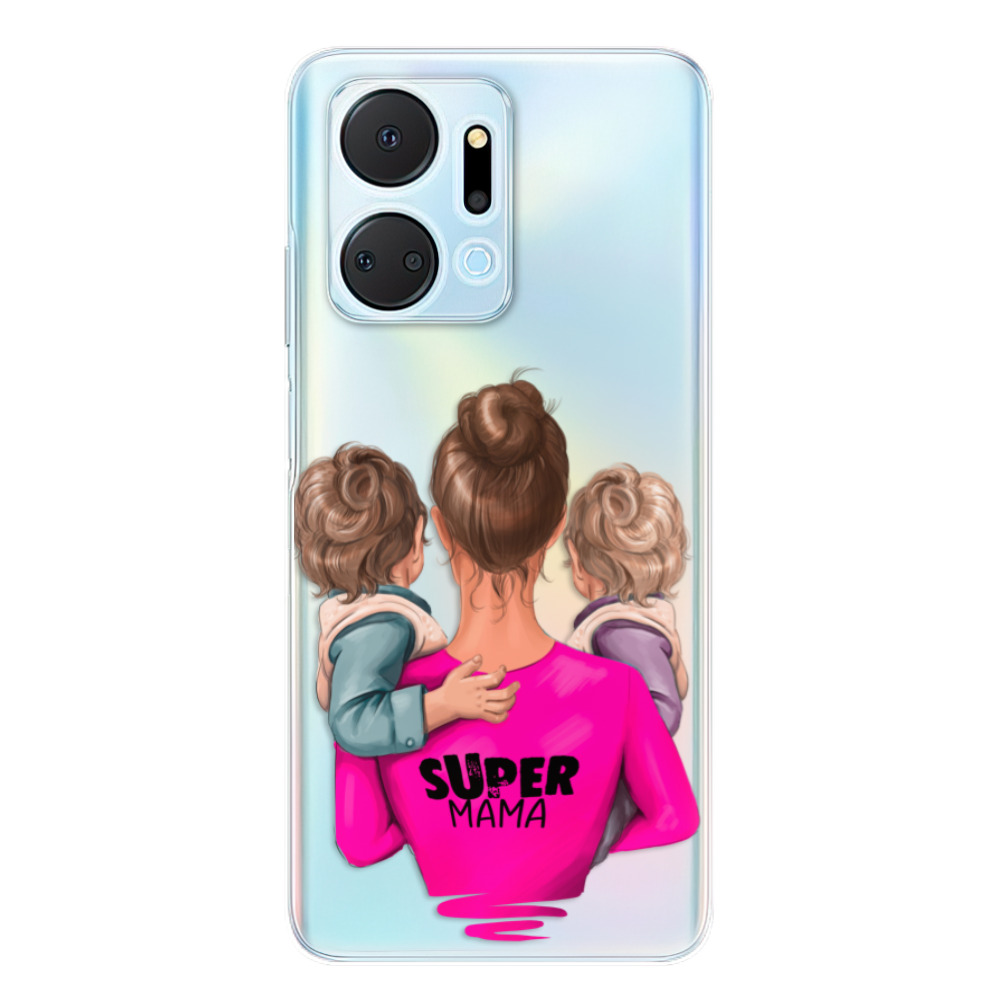 Odolné silikónové puzdro iSaprio - Super Mama - Two Boys - Honor X7a