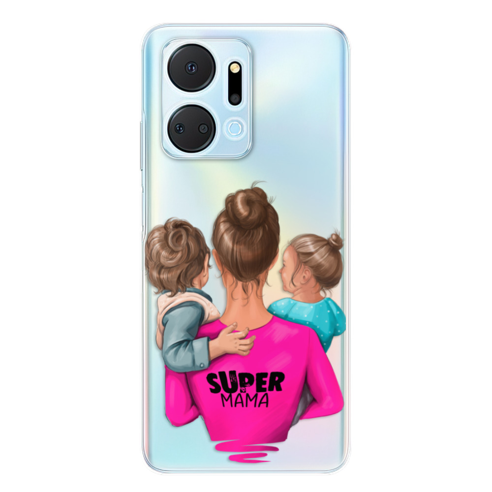 Odolné silikónové puzdro iSaprio - Super Mama - Boy and Girl - Honor X7a