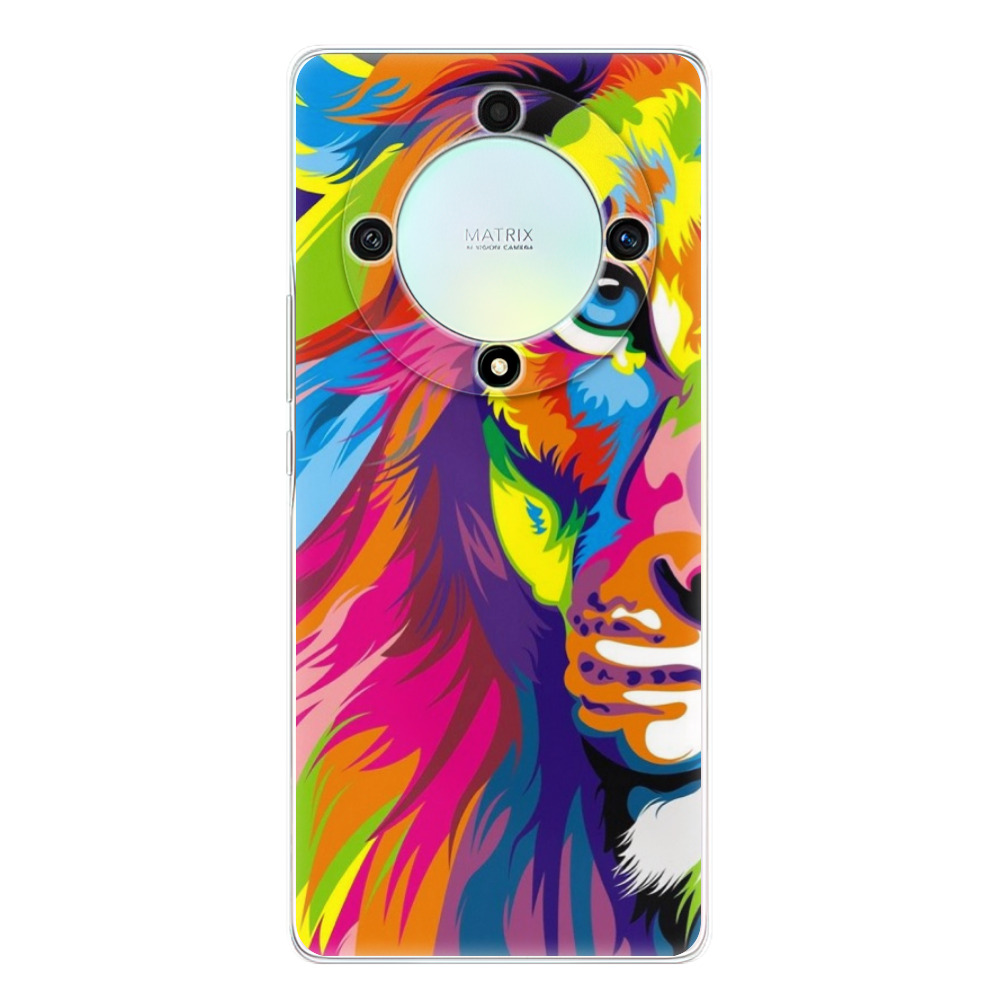 Odolné silikónové puzdro iSaprio - Rainbow Lion - Honor Magic5 Lite 5G