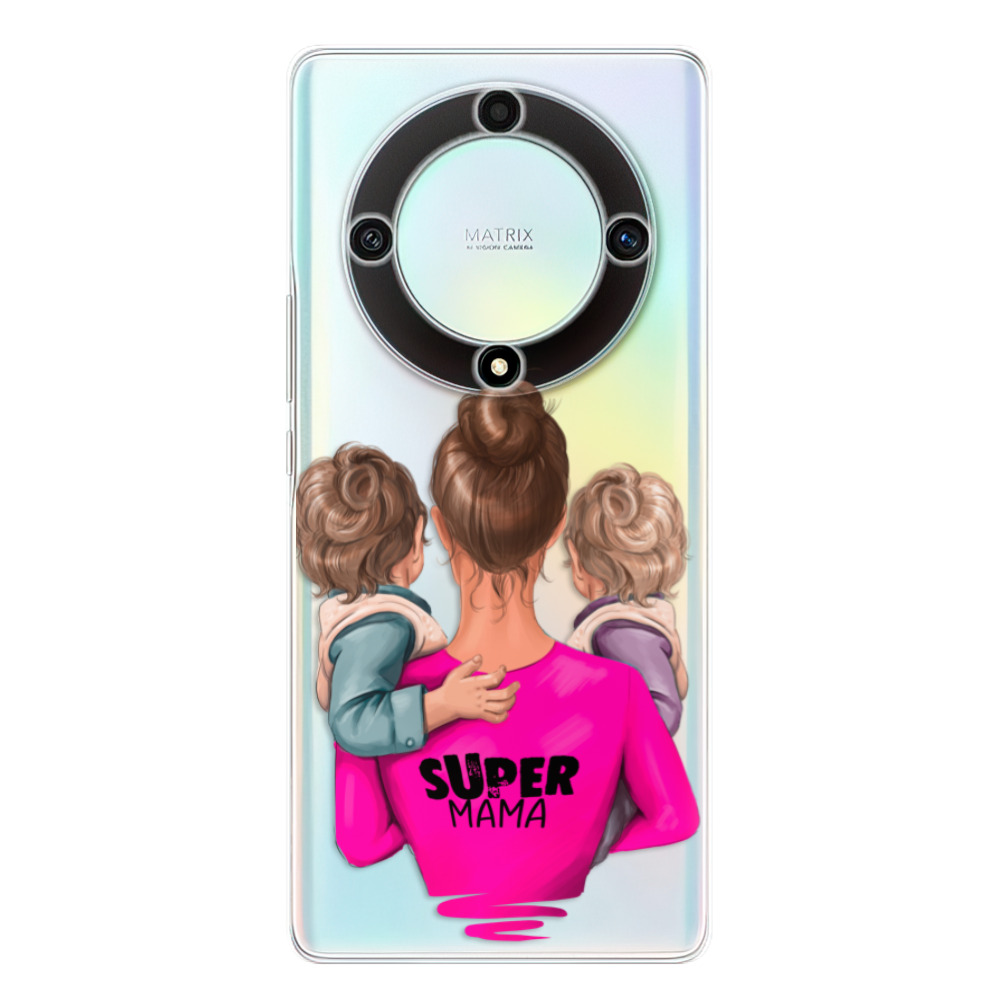 Odolné silikónové puzdro iSaprio - Super Mama - Two Boys - Honor Magic5 Lite 5G