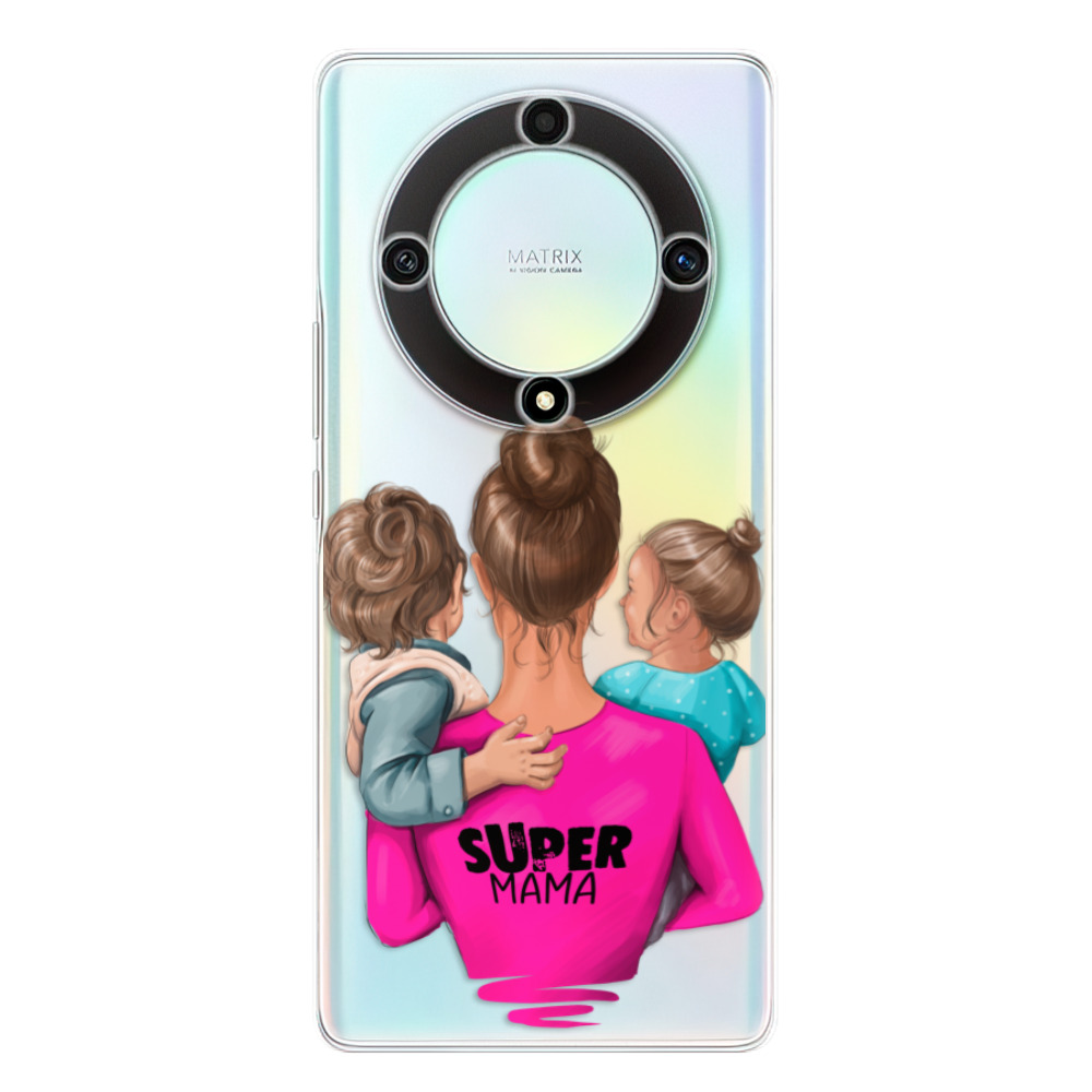 Odolné silikónové puzdro iSaprio - Super Mama - Boy and Girl - Honor Magic5 Lite 5G