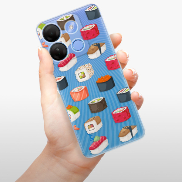 Odolné silikónové puzdro iSaprio - Sushi Pattern - Infinix Smart 7