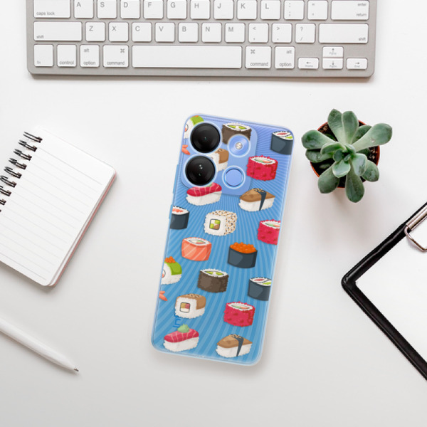 Odolné silikónové puzdro iSaprio - Sushi Pattern - Infinix Smart 7