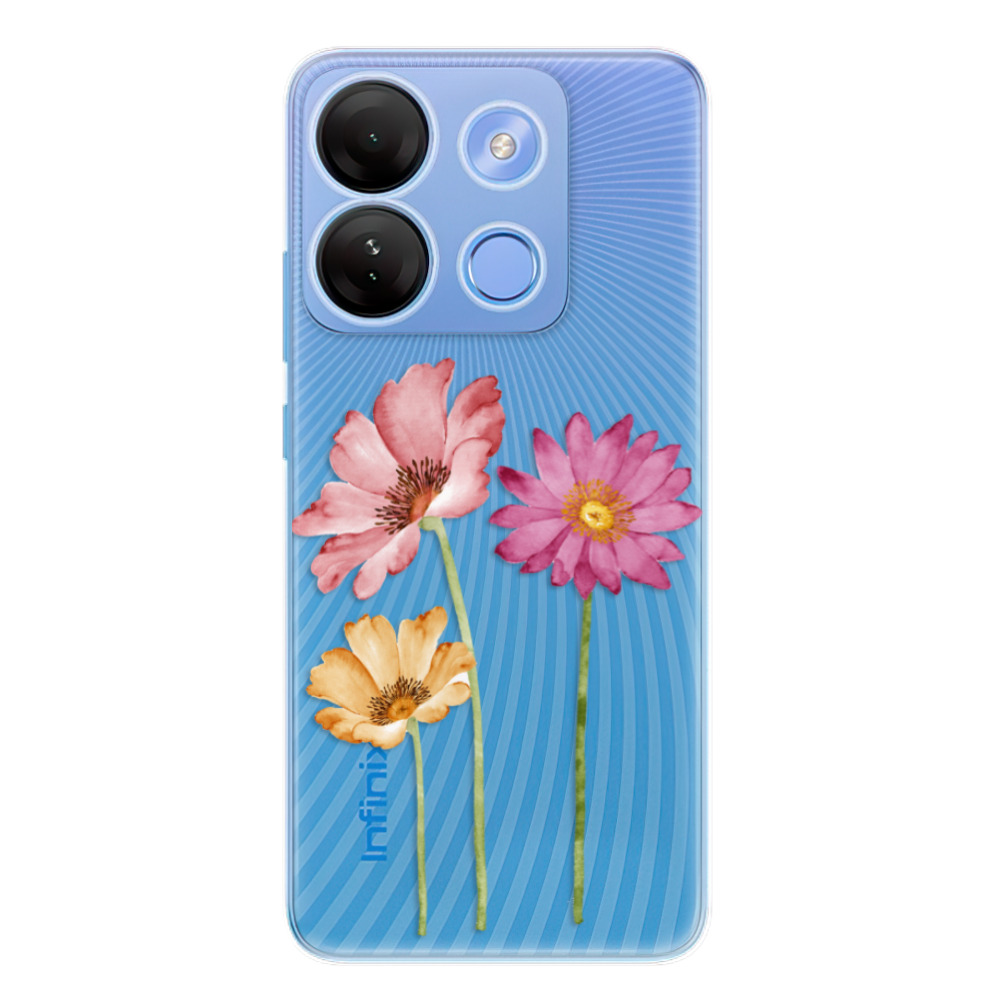 Odolné silikónové puzdro iSaprio - Three Flowers - Infinix Smart 7