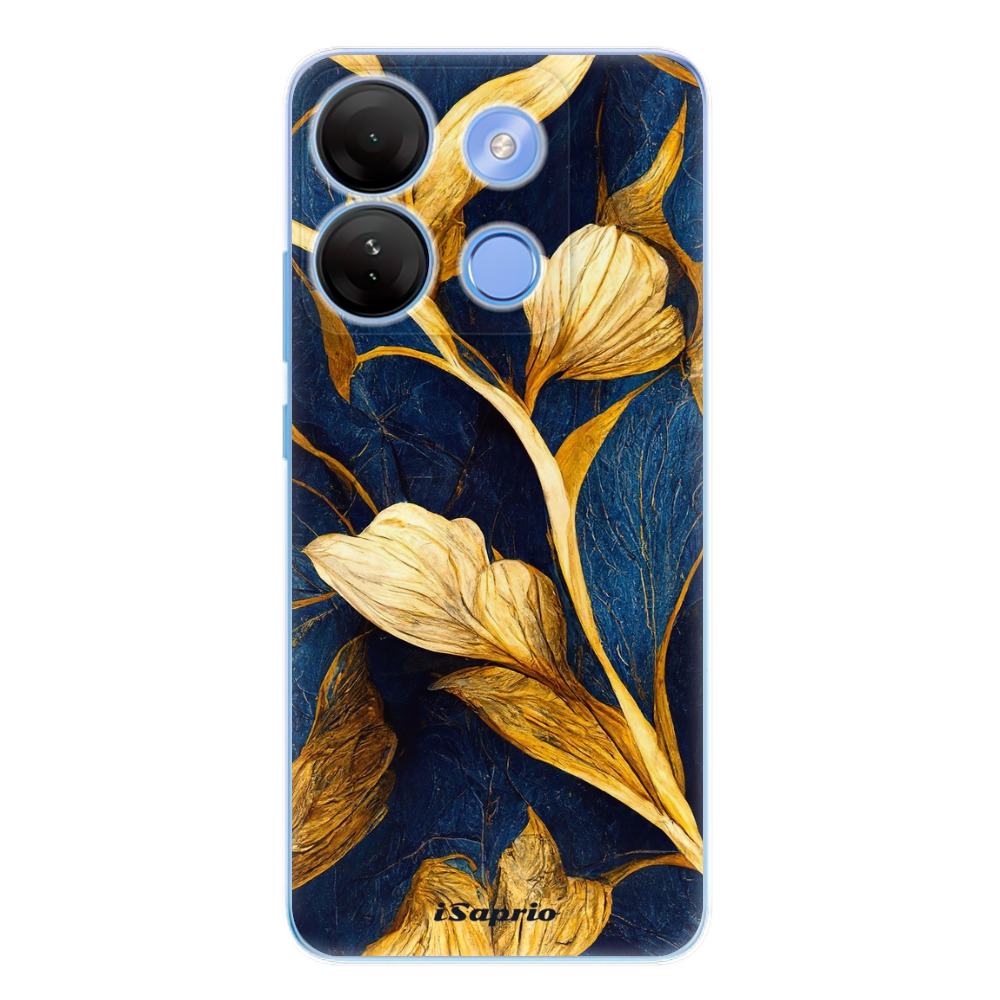 Odolné silikónové puzdro iSaprio - Gold Leaves - Infinix Smart 7