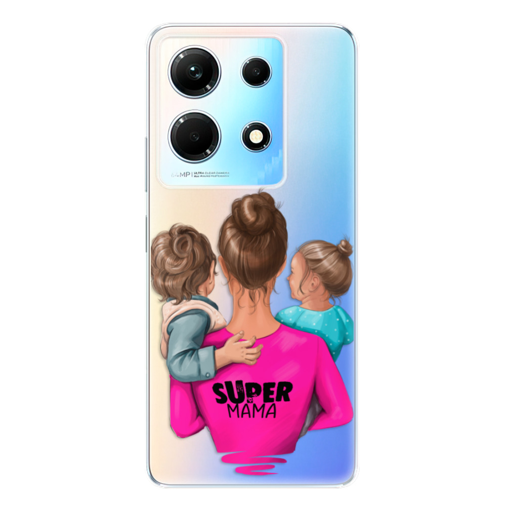 Odolné silikónové puzdro iSaprio - Super Mama - Boy and Girl - Infinix Note 30