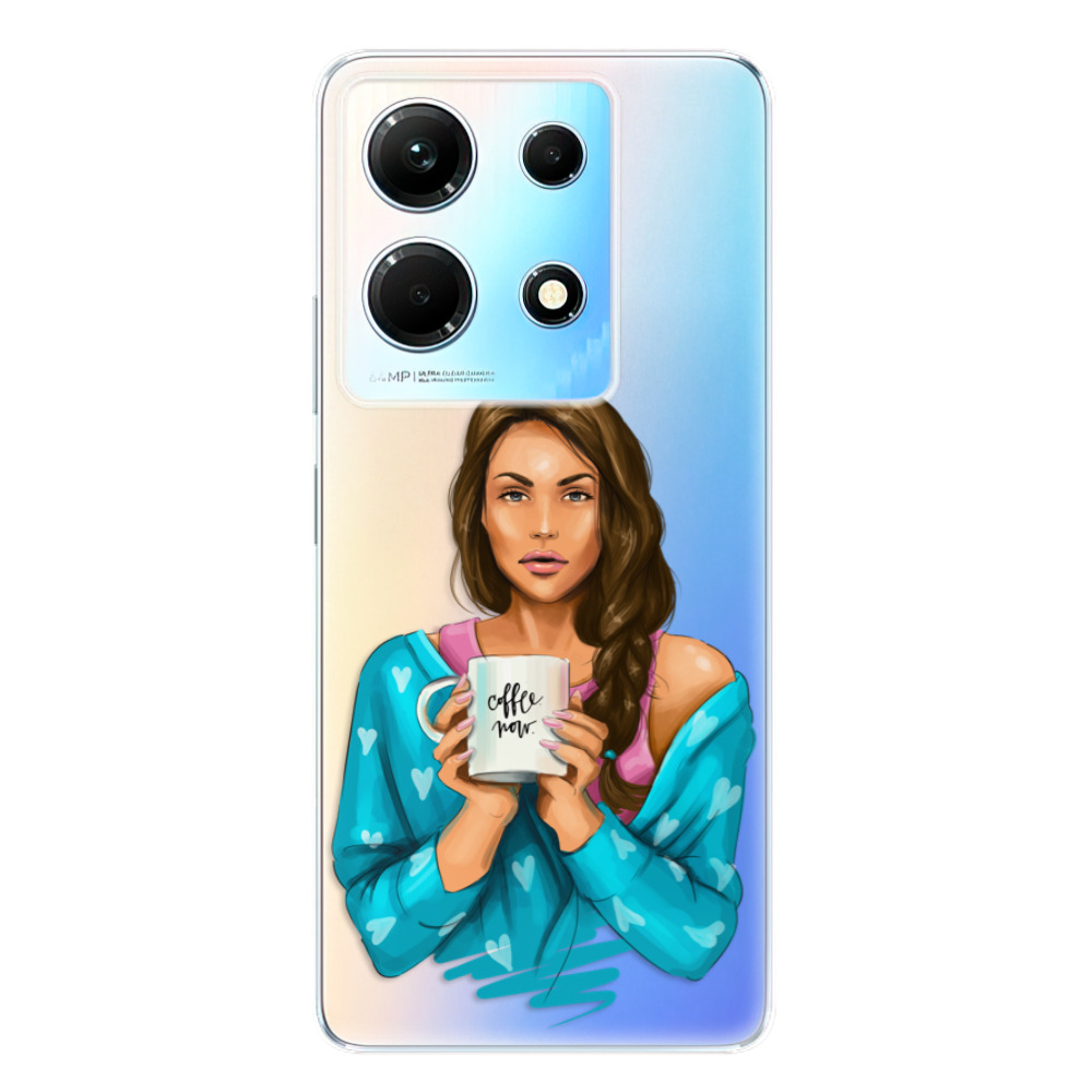 Odolné silikónové puzdro iSaprio - Coffe Now - Brunette - Infinix Note 30