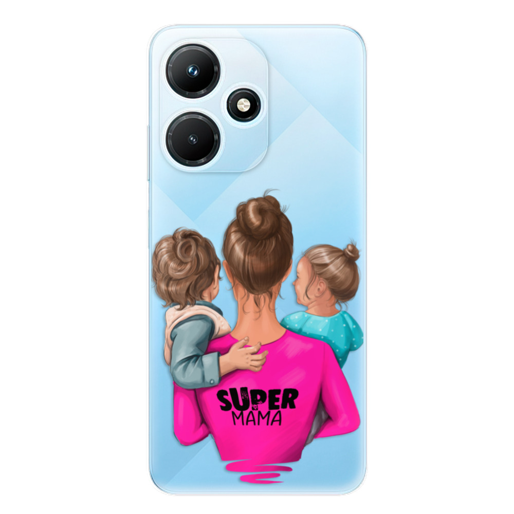 Odolné silikónové puzdro iSaprio - Super Mama - Boy and Girl - Infinix Hot 30i