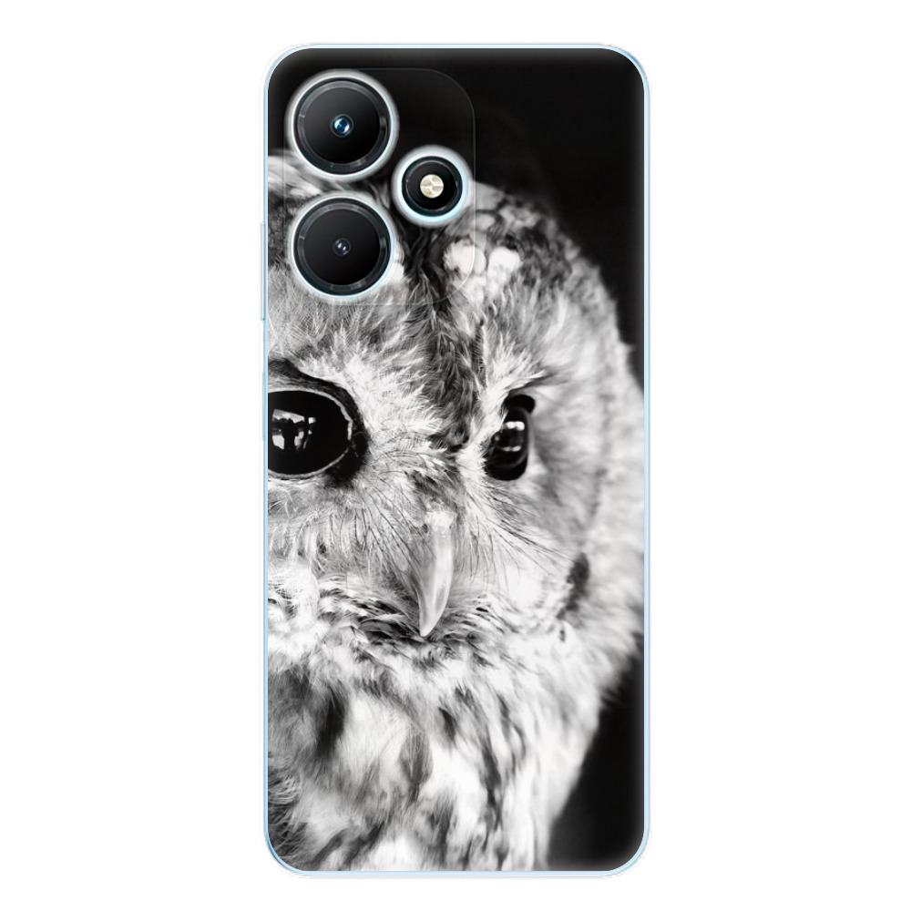 Odolné silikónové puzdro iSaprio - BW Owl - Infinix Hot 30i