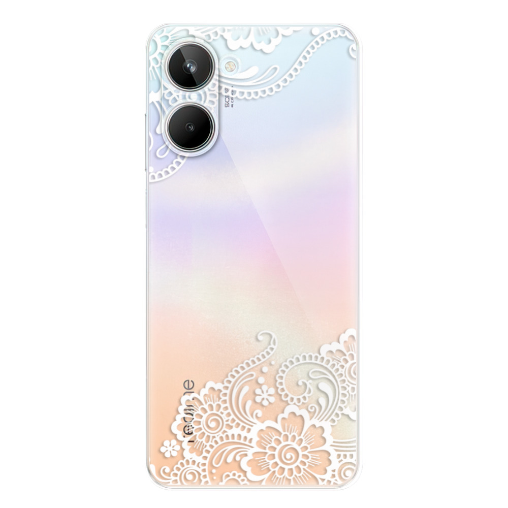 Odolné silikónové puzdro iSaprio - White Lace 02 - Realme 10