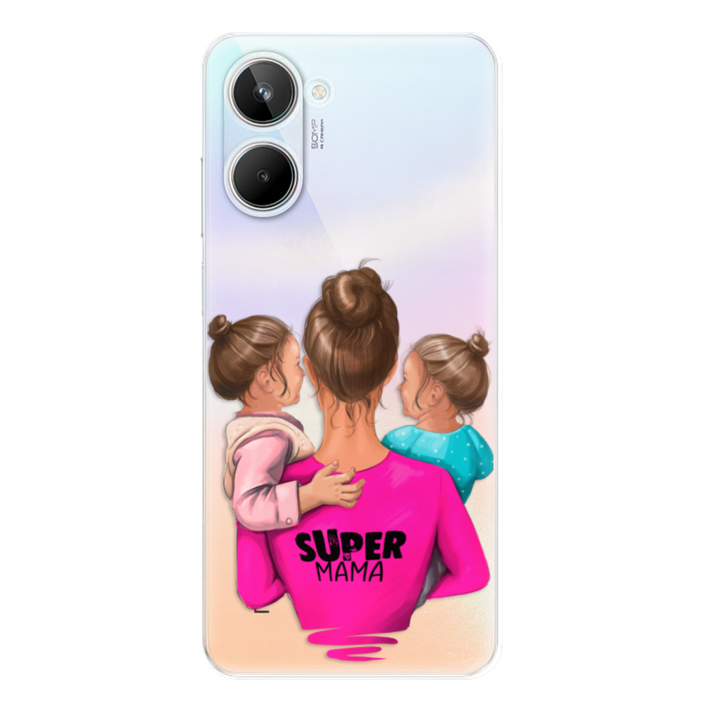 Odolné silikónové puzdro iSaprio - Super Mama - Two Girls - Realme 10