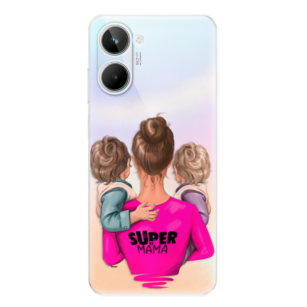 Odolné silikónové puzdro iSaprio - Super Mama - Two Boys - Realme 10